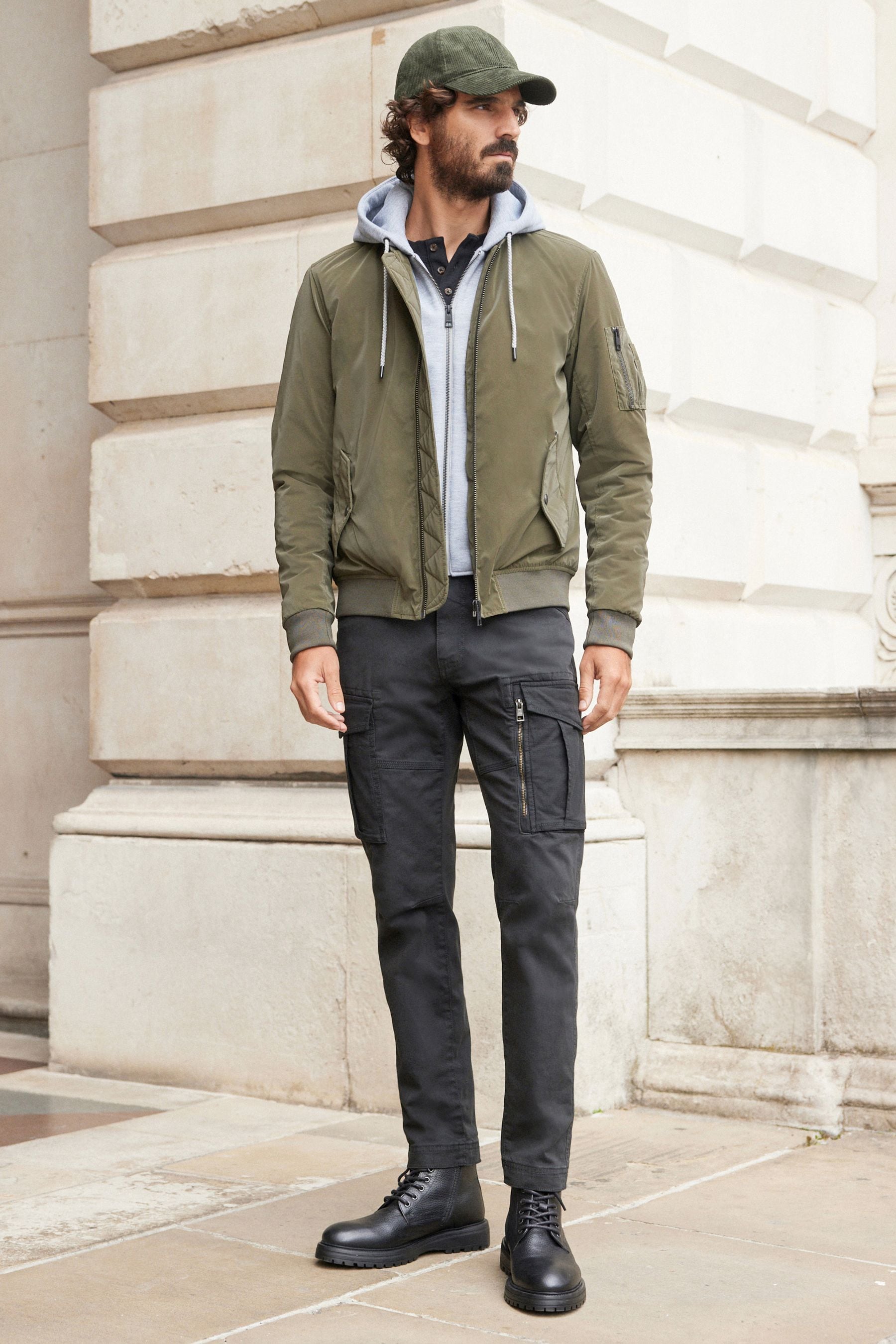 Khaki green bomber jacket 2025