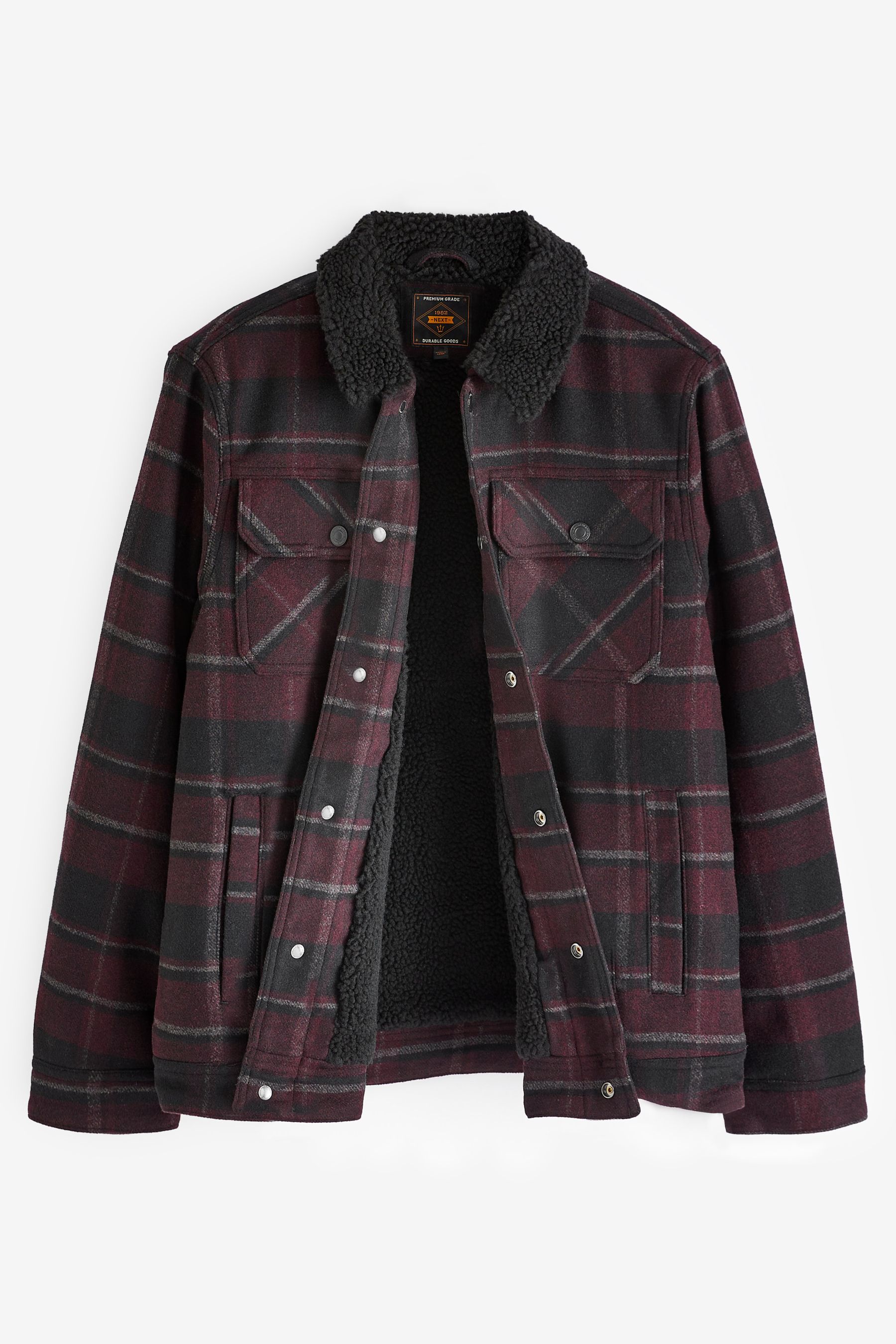 Red check jacket sale