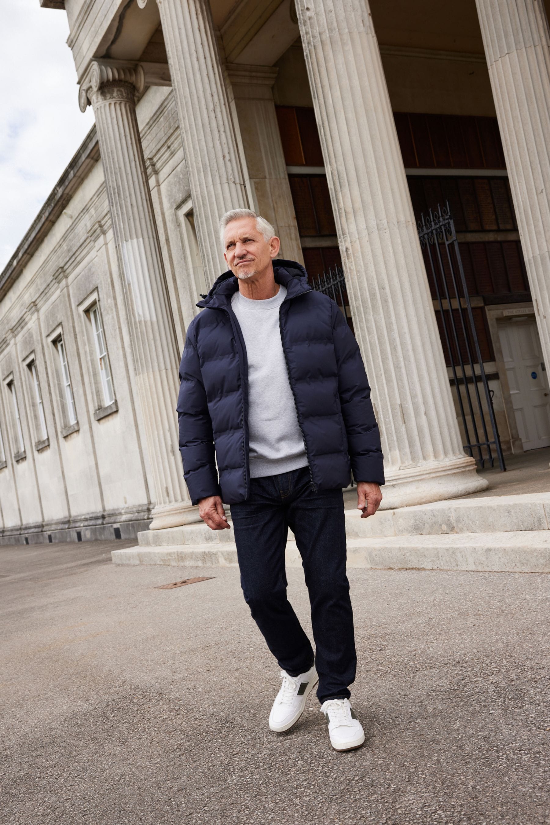 Buy Navy Blue Hooded Shower Resistant Puffer Coat from Next Luxembourg