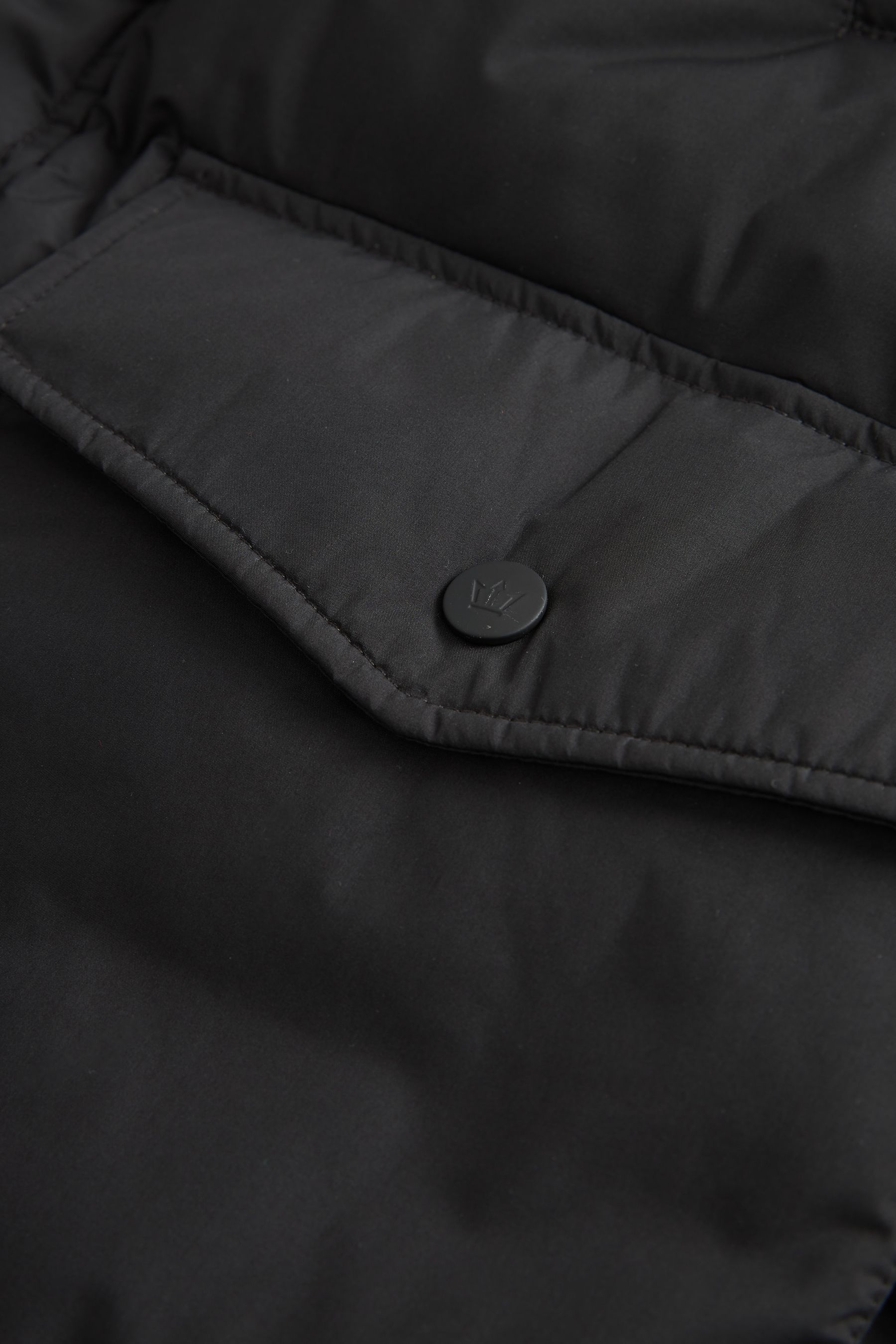 Buy Black Long Shower Resistant Puffer Coat from Next Luxembourg