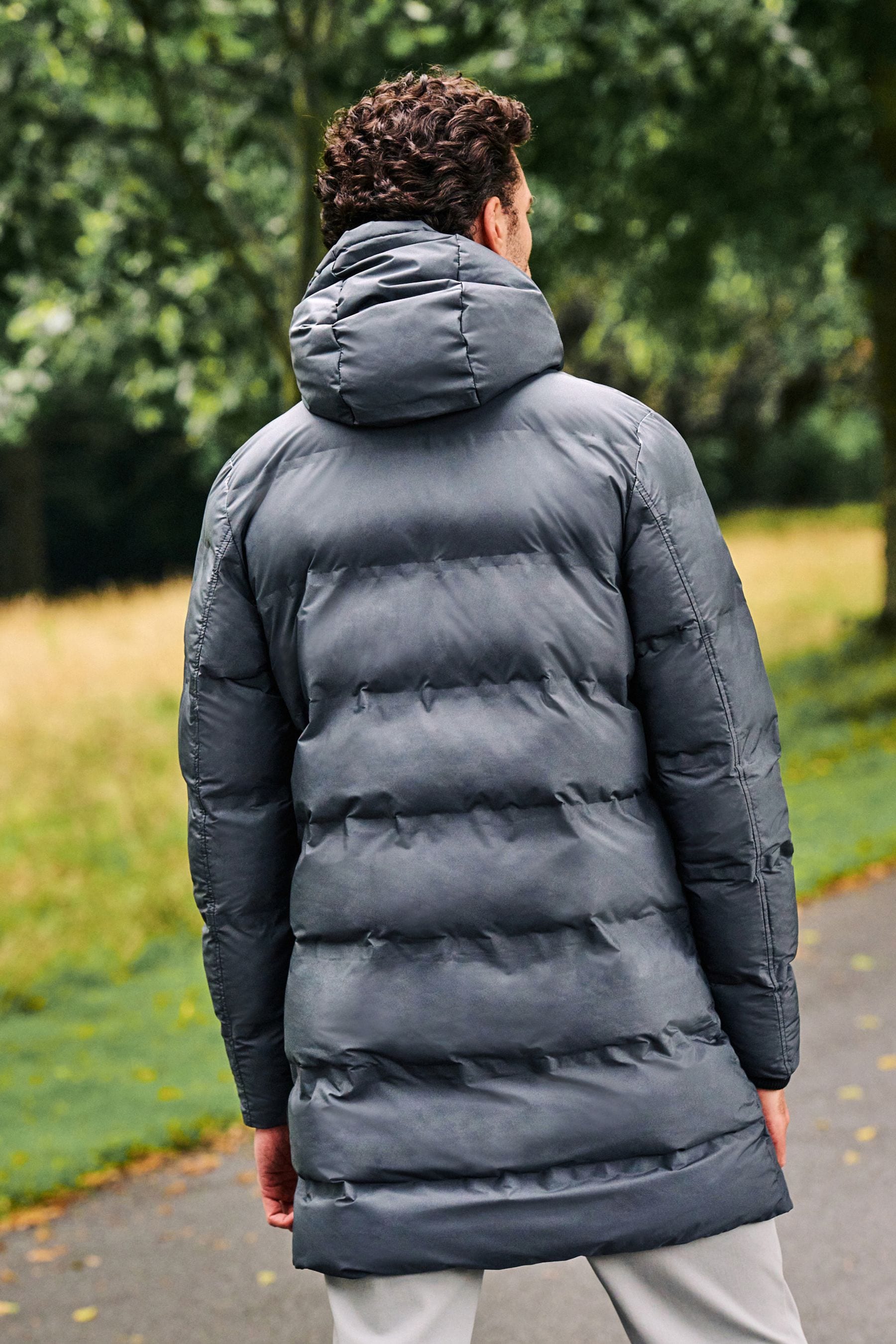 Next grey padded coat clearance