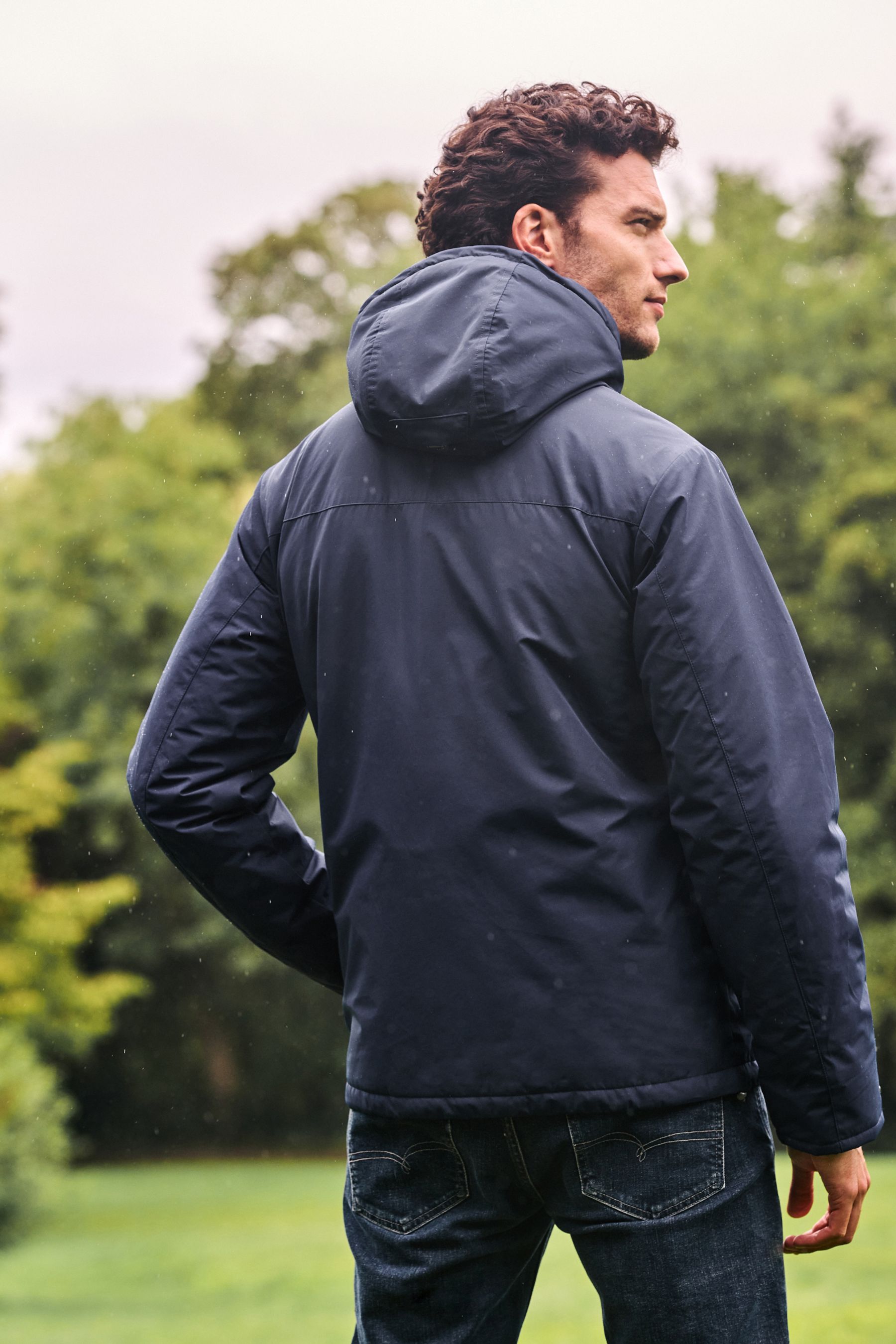 Borg lined windbreaker jacket online