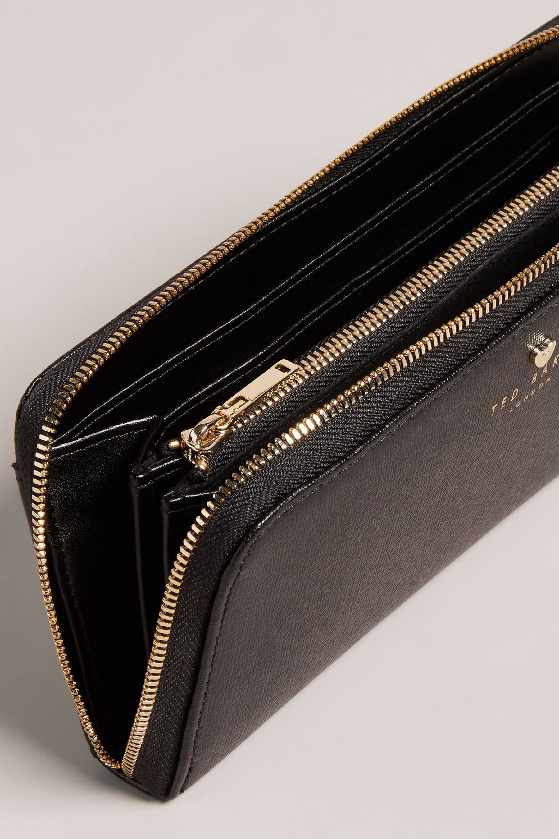 Buy Ted Baker Black Hearten Heart Stud Zip Around Purse from Next Lithuania