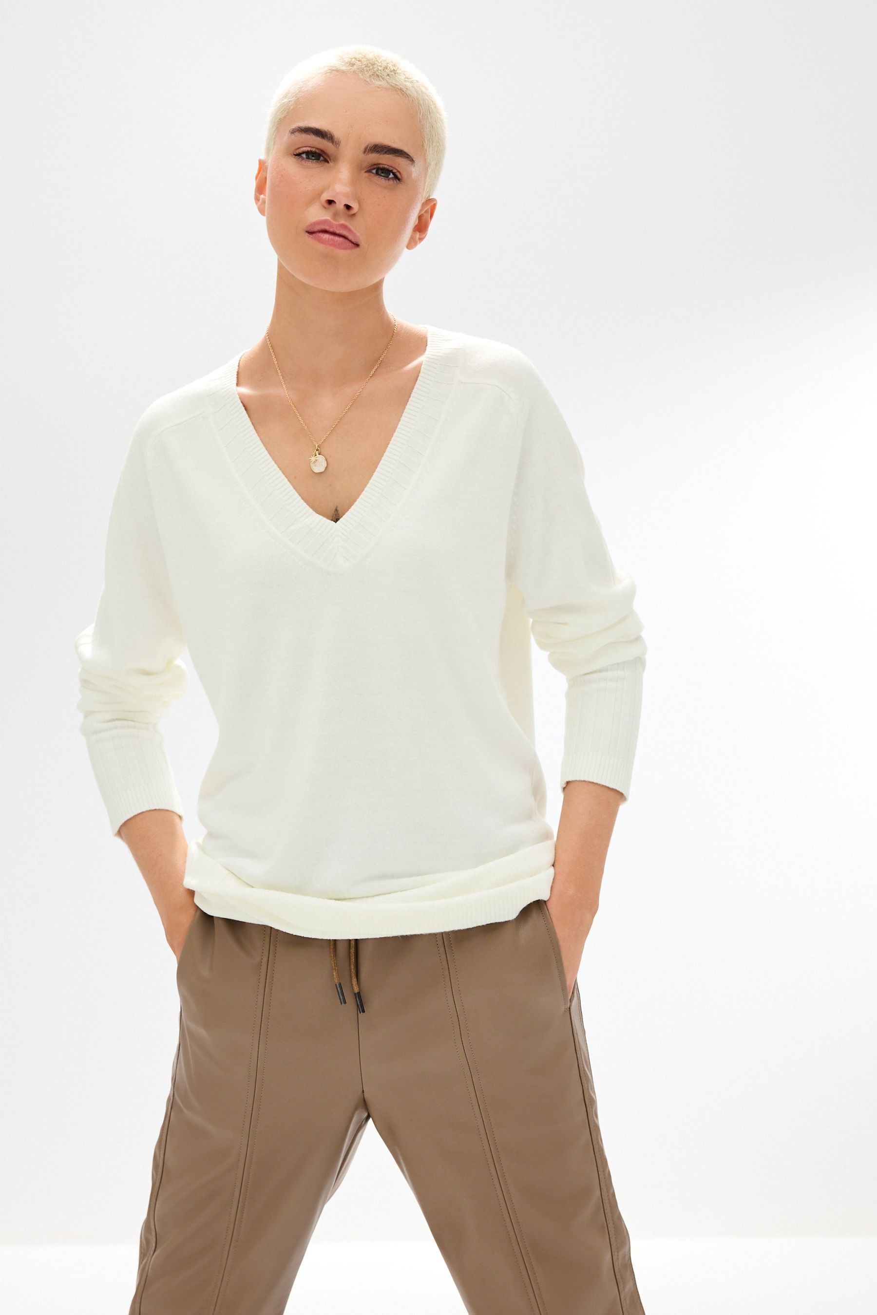 Longline white jumper online