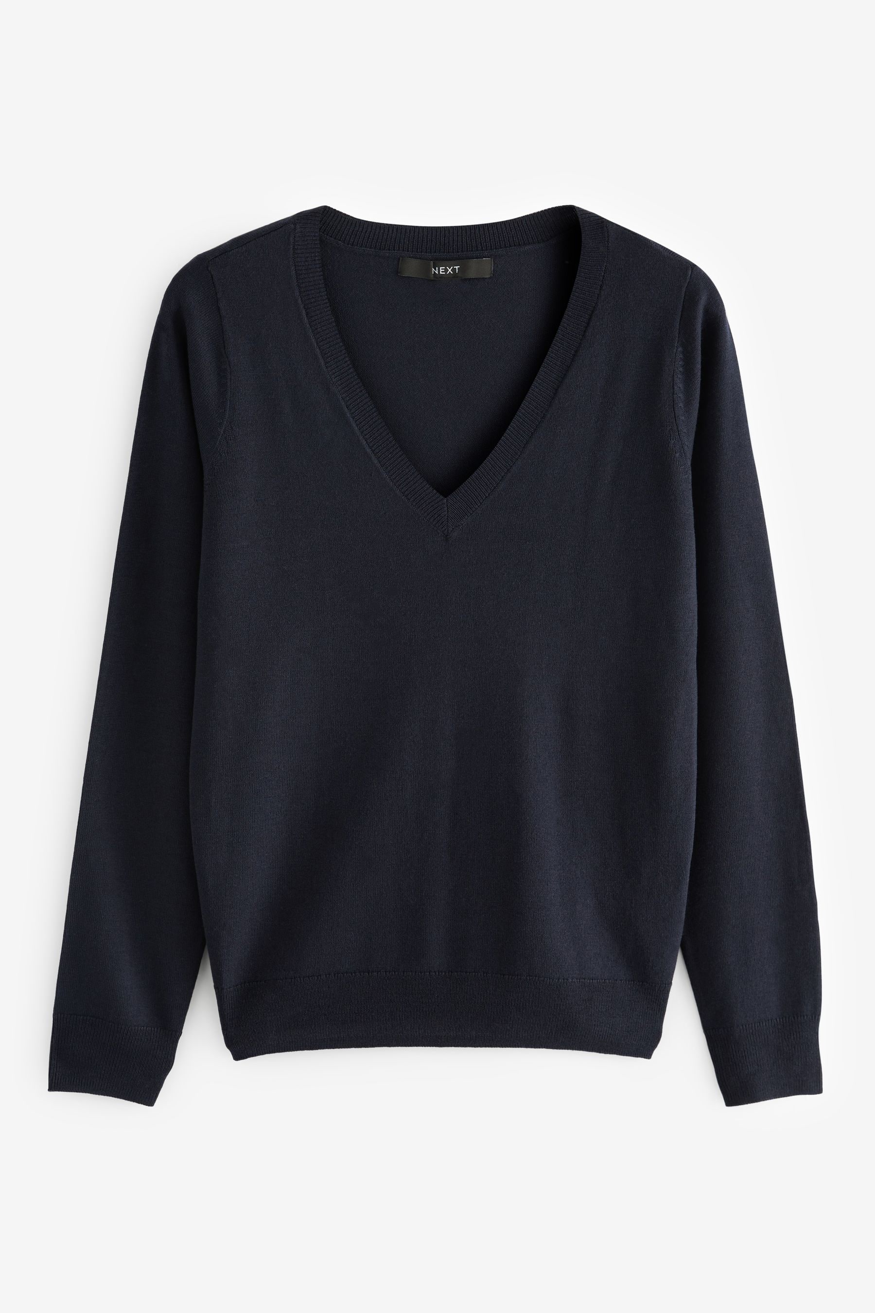 NEXT Navy Blue V Neck Jumper small Womens