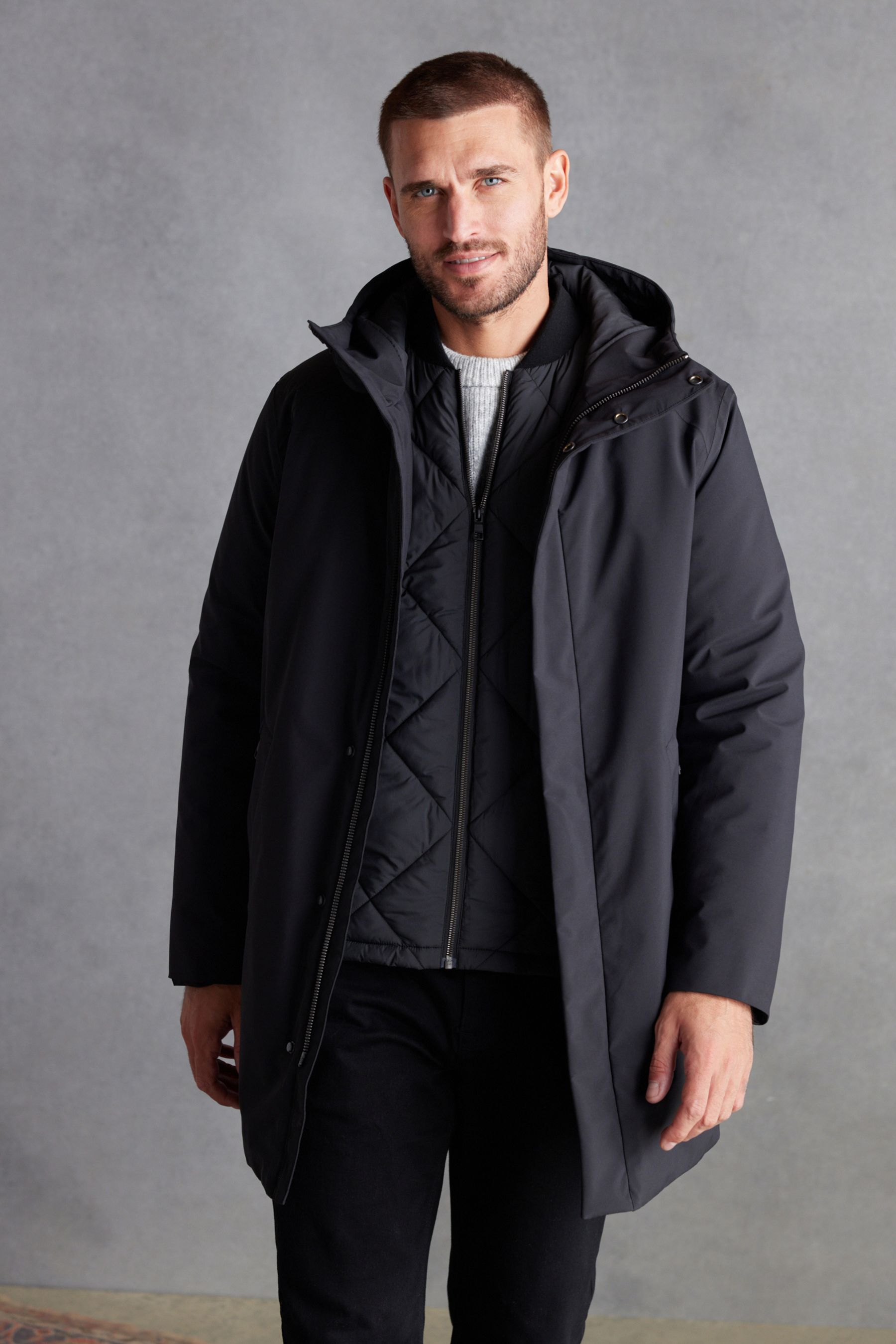 Buy Black Signature 3 In 1 Waterproof Coat from Next Luxembourg