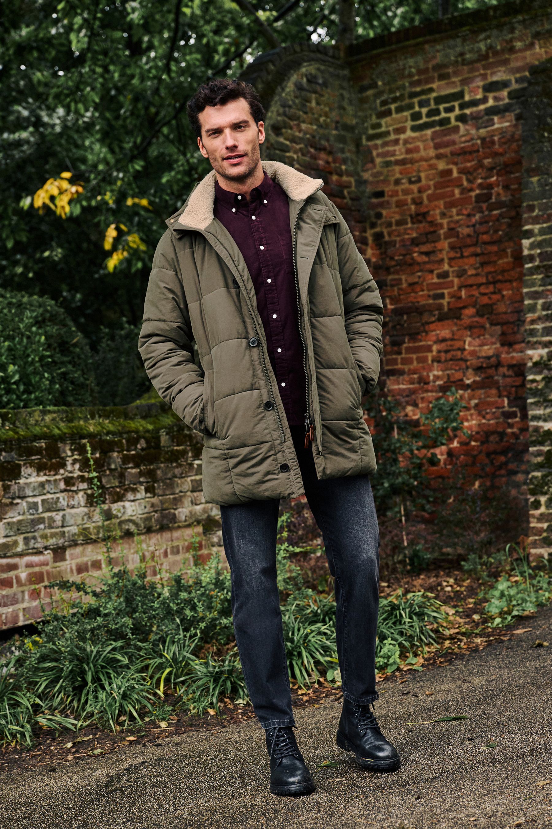 Next khaki parka top