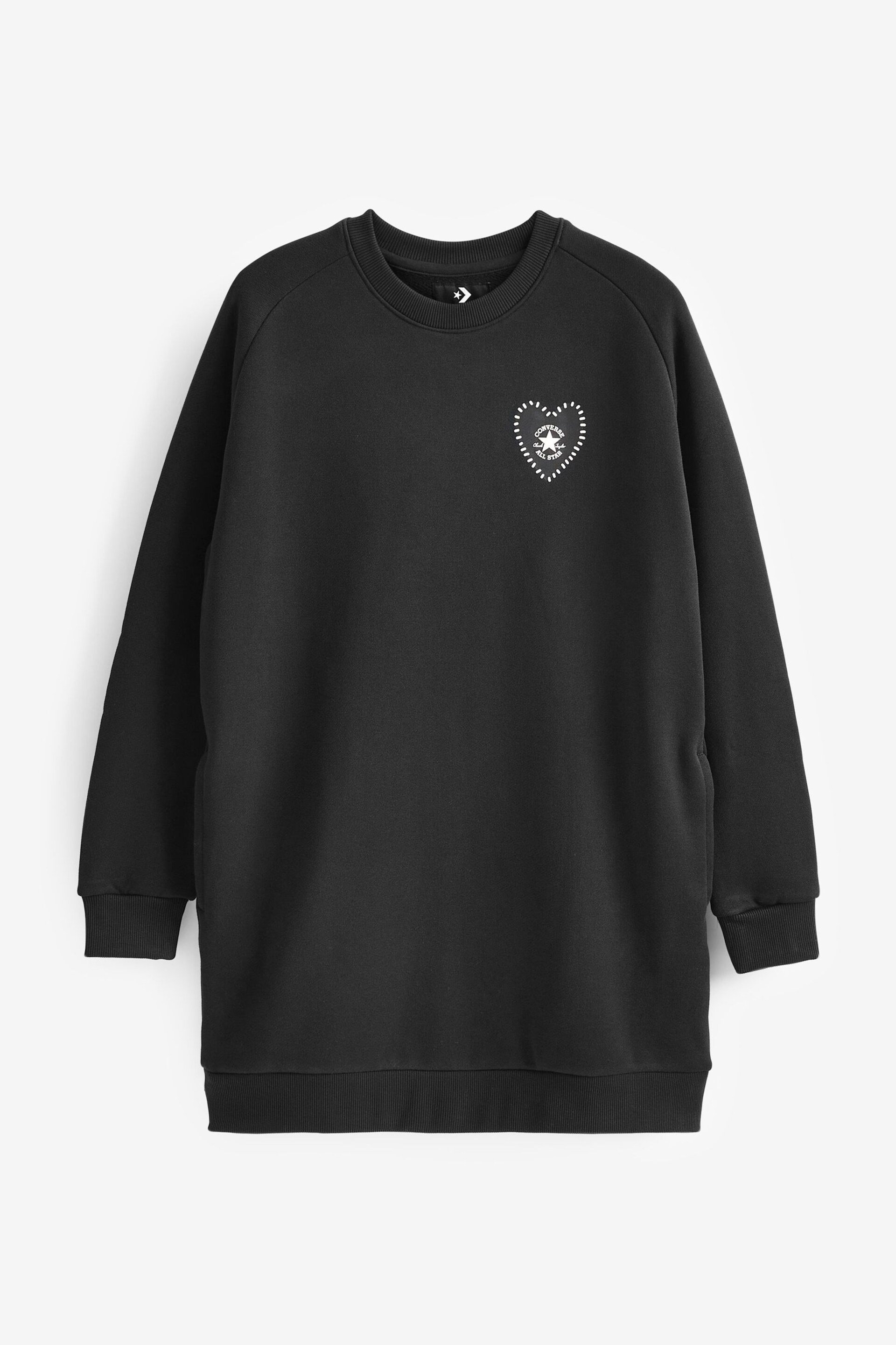 Converse Black Oversized Crew Sweatshirt - Image 4 of 4