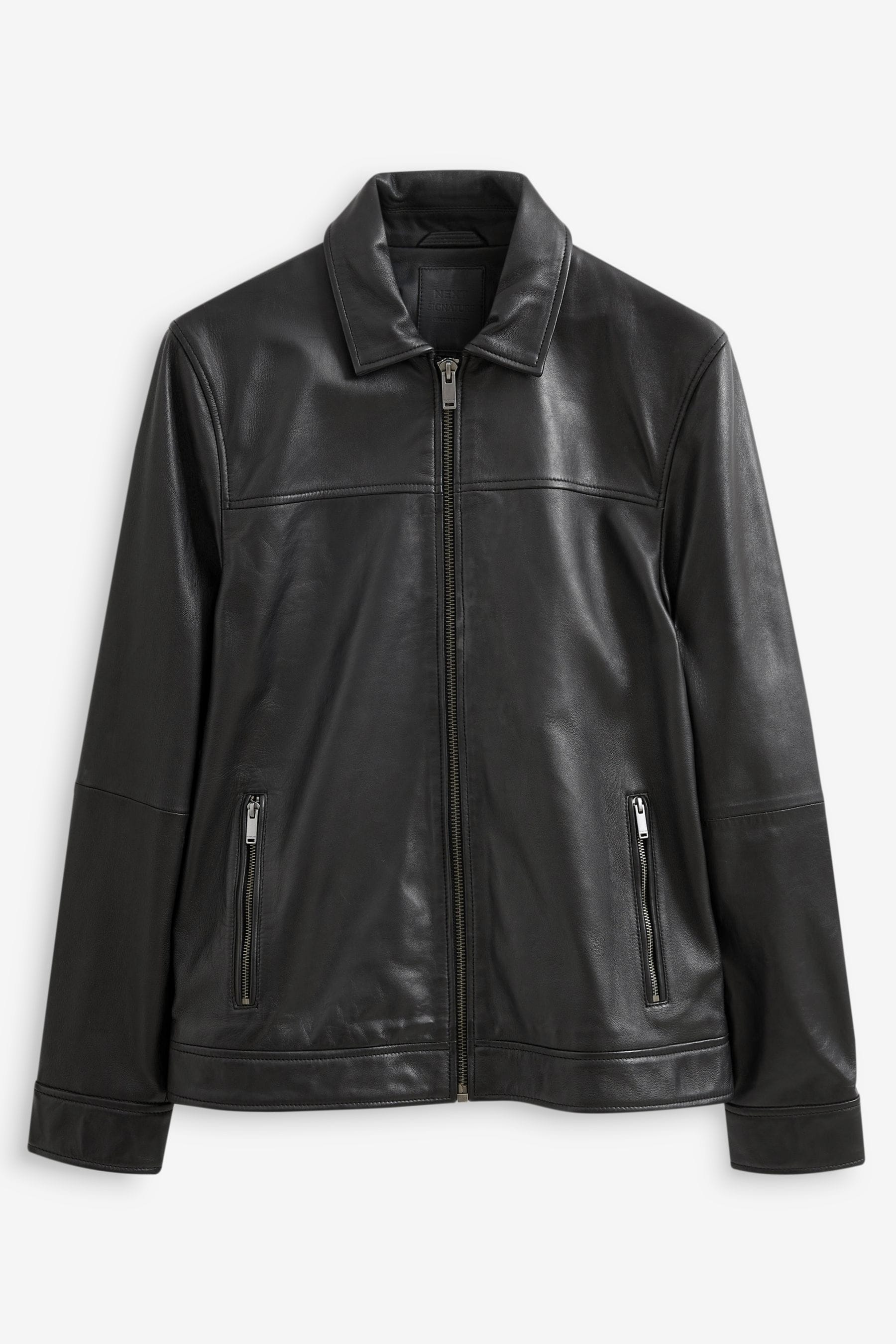 Black collared jacket top