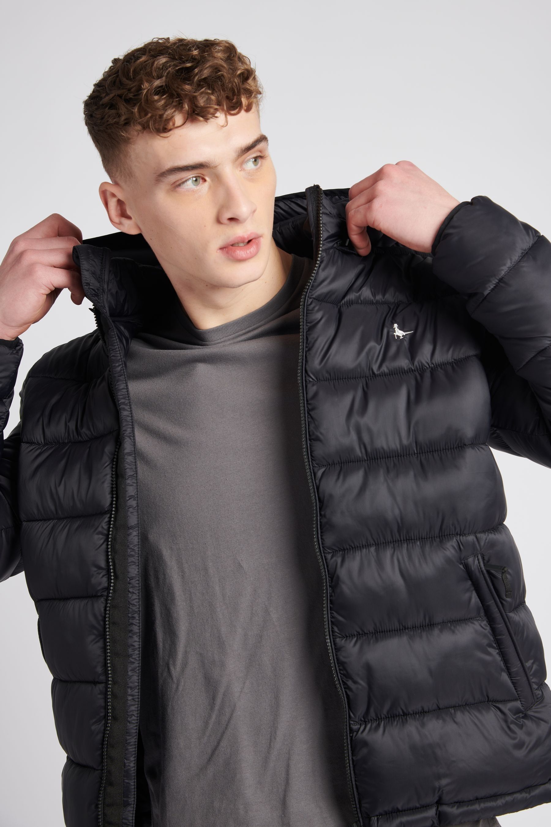 Buy Jack Wills Black Jack Wills Kershaw Hooded Puffer Jacket from Next Luxembourg