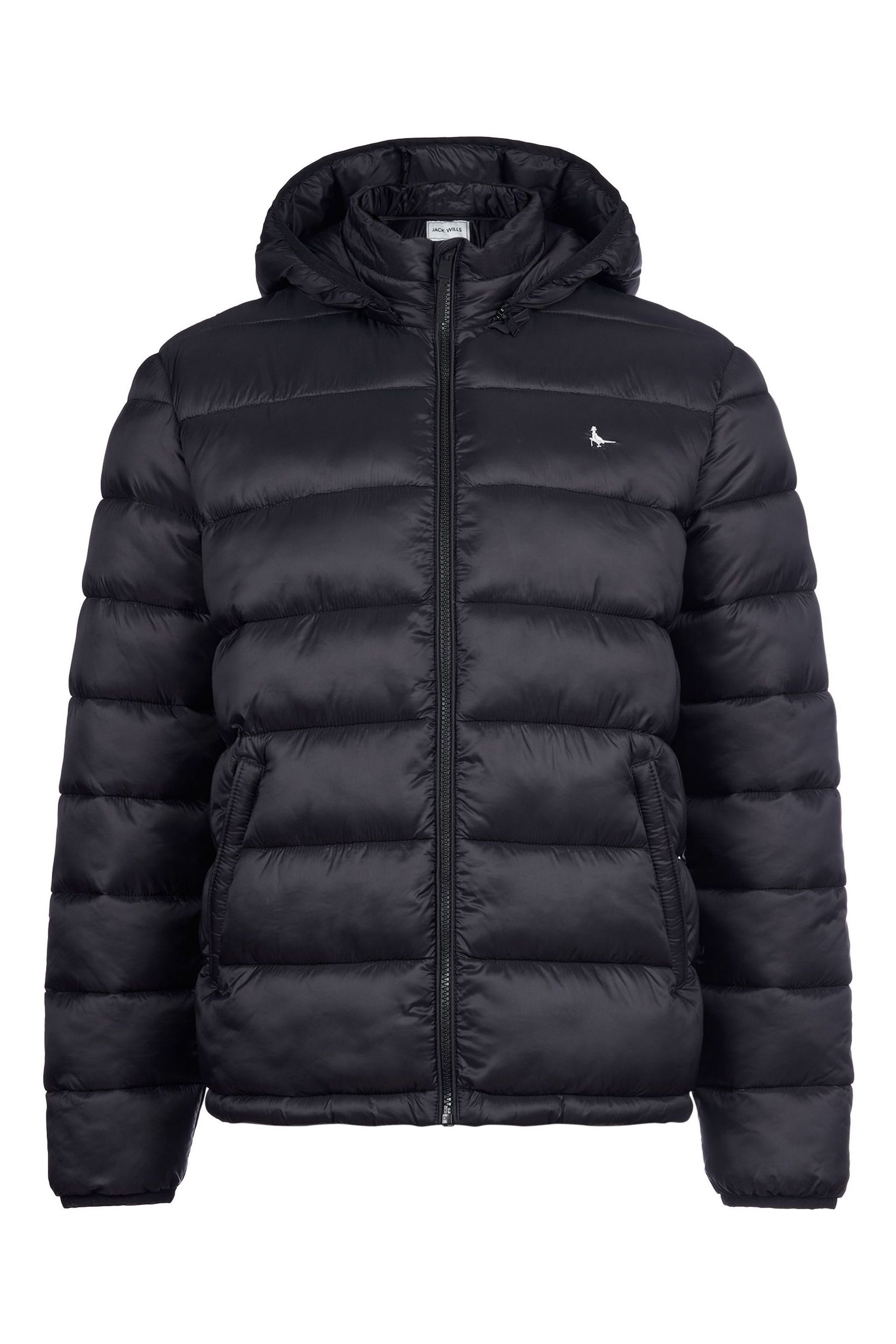 Buy Jack Wills Black Jack Wills Kershaw Hooded Puffer Jacket from Next Luxembourg