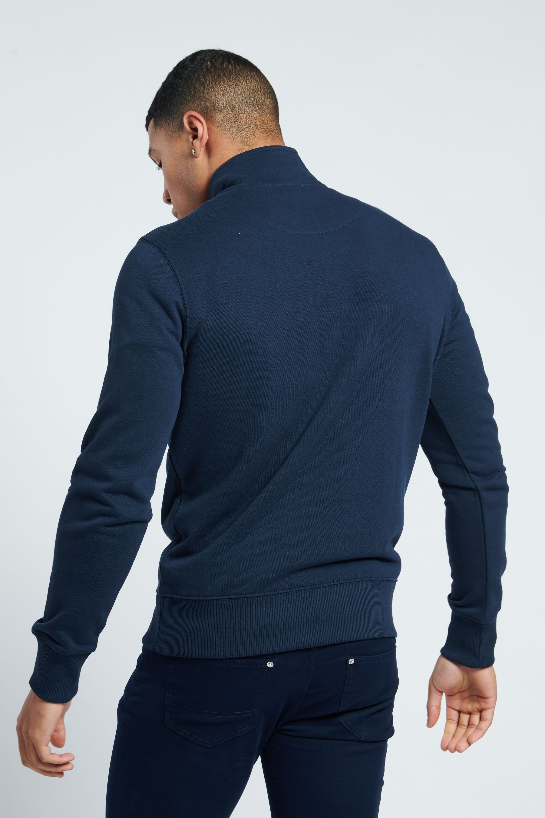 Buy Jack Wills Blue Barchester 1 4 Zip 100 Cotton Sweatshirt from Next Luxembourg