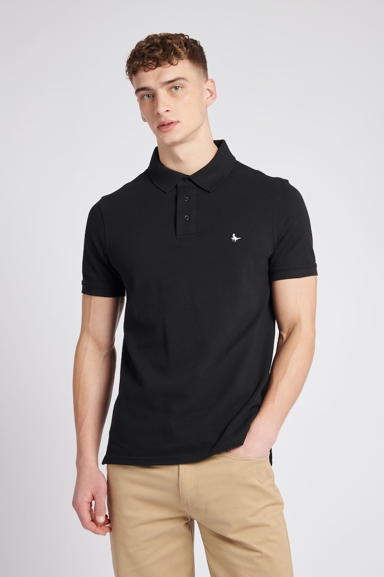 Jack Wills 100% Cotton Aldgrove White Pique Polo Shirt - Image 1 of 6