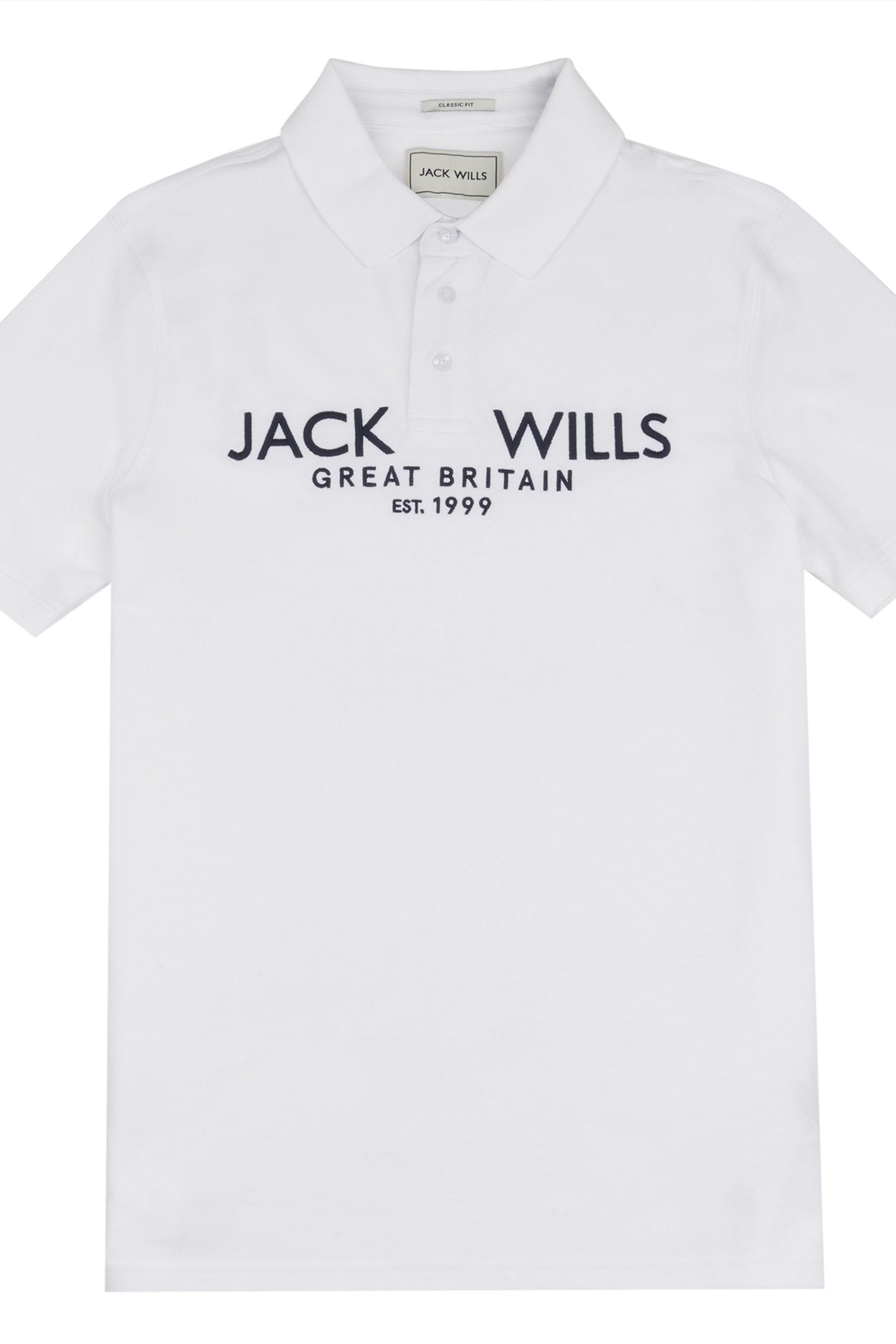 Jack wills white polo top