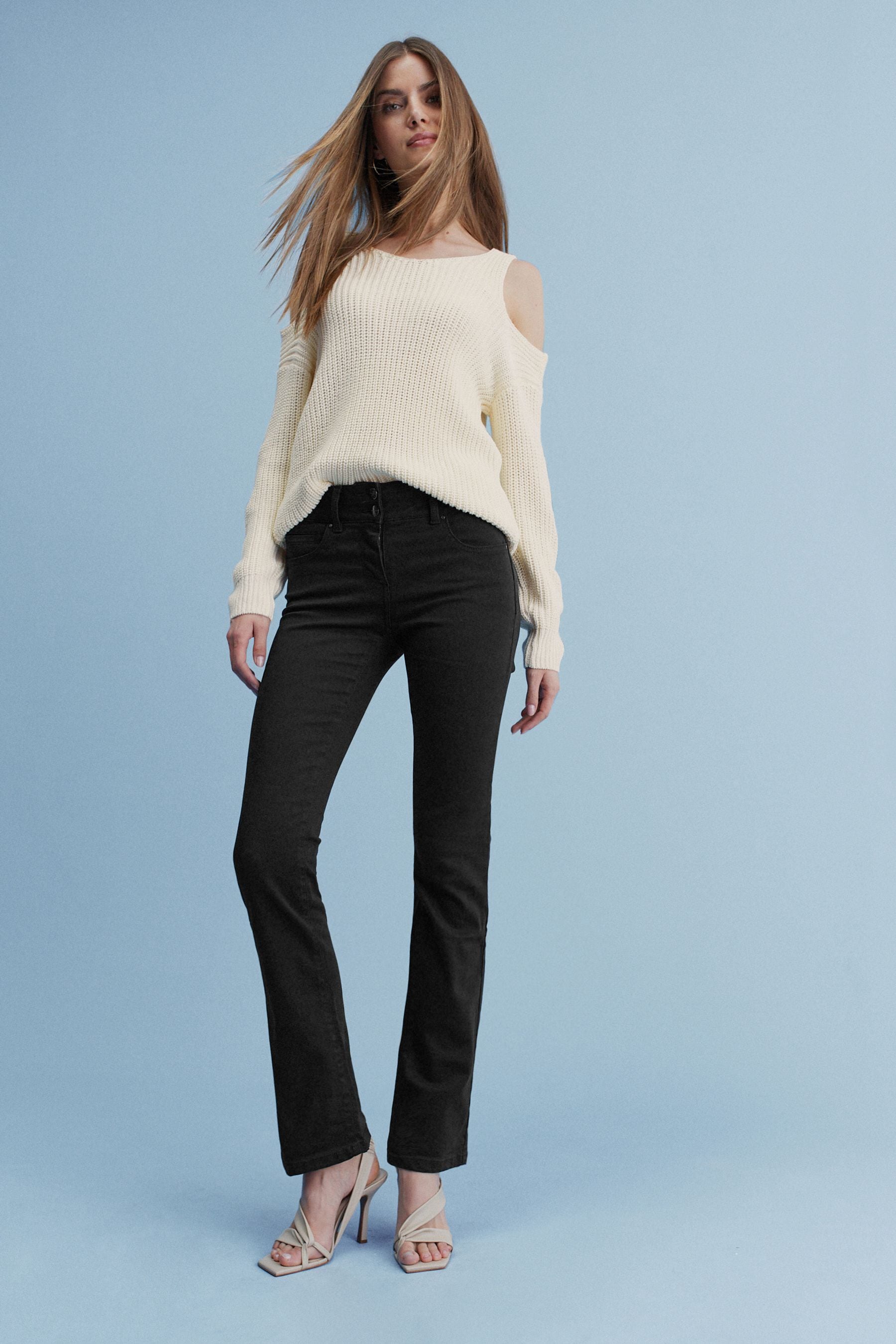 Next black cropped jeans shop