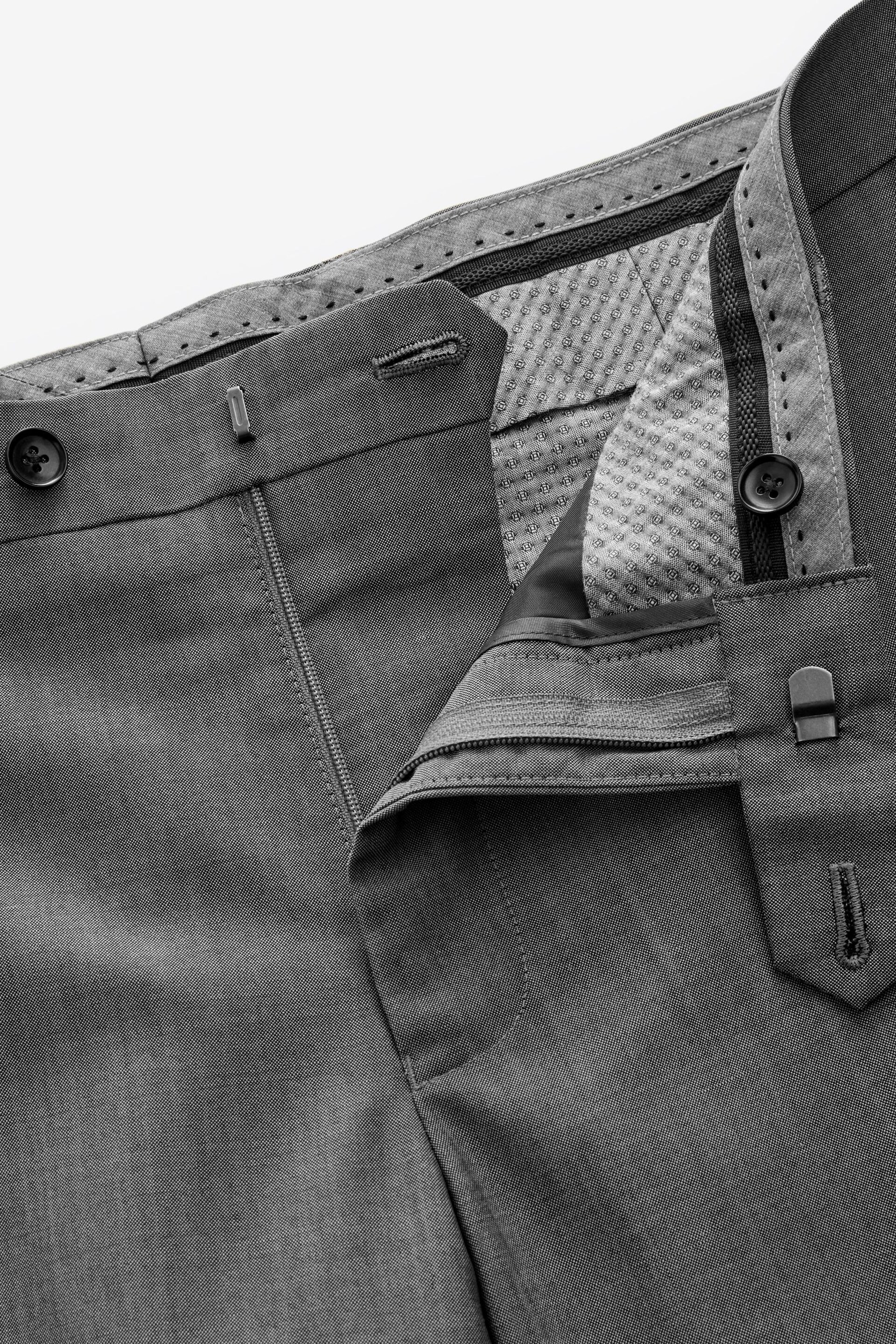 Neutral Slim Fit Signature Barberis Suit: Trousers - Image 7 of 8