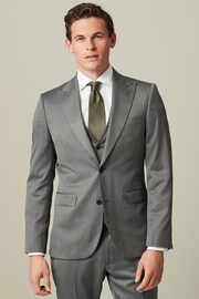 Grey Slim Fit Wool Blend Suit Jacket - Image 1 of 11