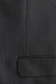 Charcoal Grey Slim Fit Wool Blend Suit Jacket - Image 11 of 11
