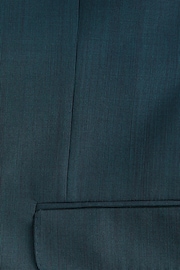 Teal Blue Wool Blend Suit Waistcoat - Image 9 of 10