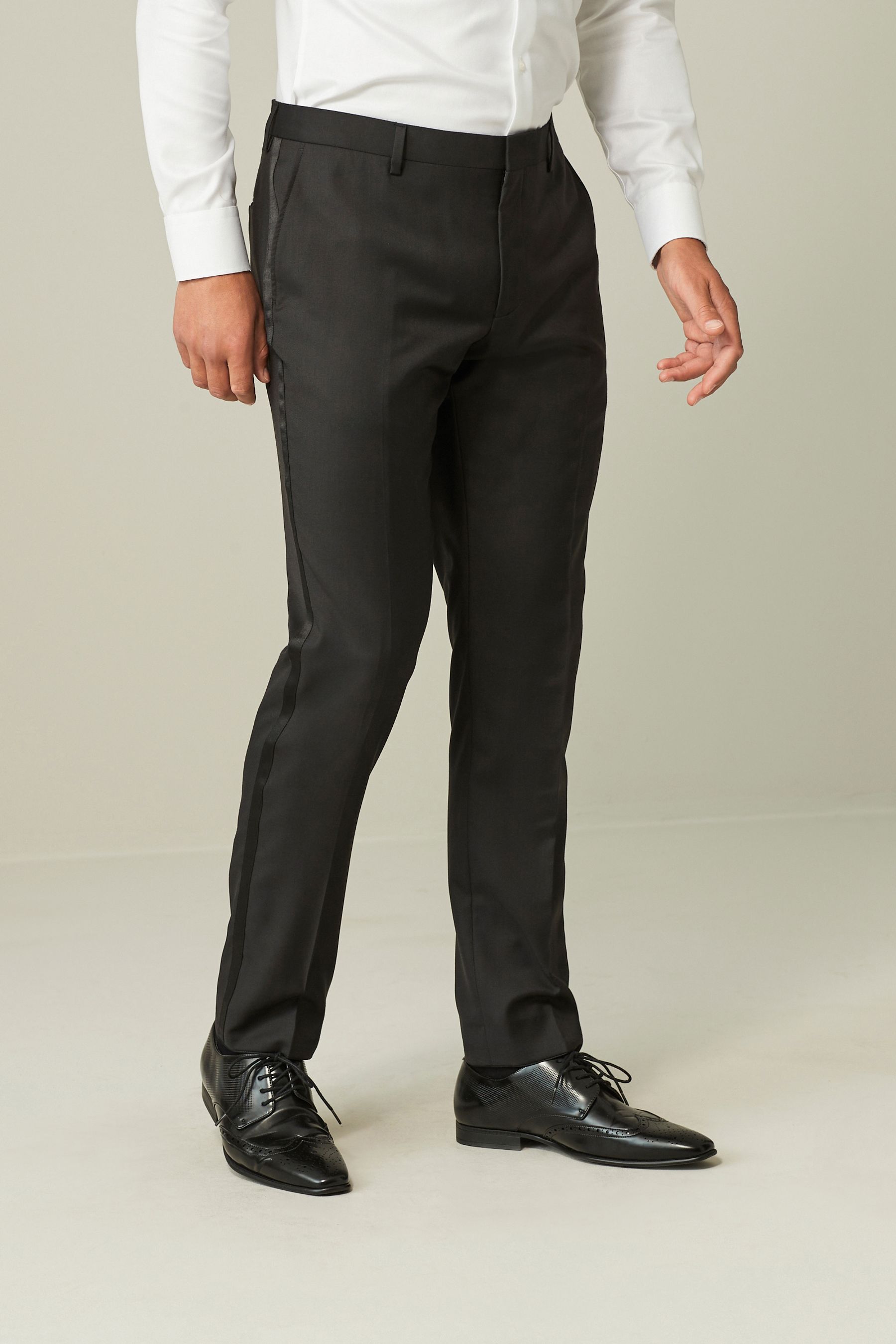 Black shiny trousers top
