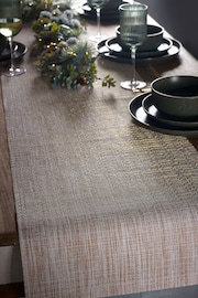 Gold Metallic PVC Wipeclean Kitchen Table Runner - Image 1 of 3