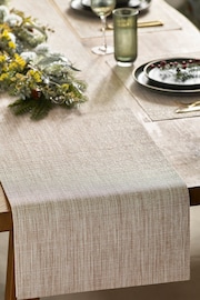 Gold Metallic PVC Wipeclean Kitchen Table Runner - Image 2 of 3