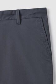 Reiss Airforce Blue Wicket Modern Fit Cotton Blend Chino Shorts - Image 5 of 7
