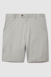 Reiss Soft Sage Wicket Modern Fit Cotton Blend Chino Shorts - Image 2 of 6