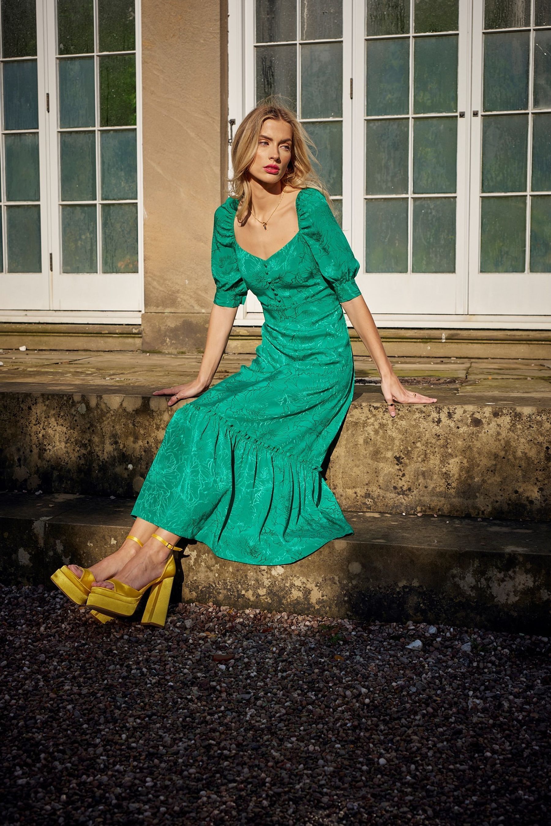 Next jacquard dress cheap
