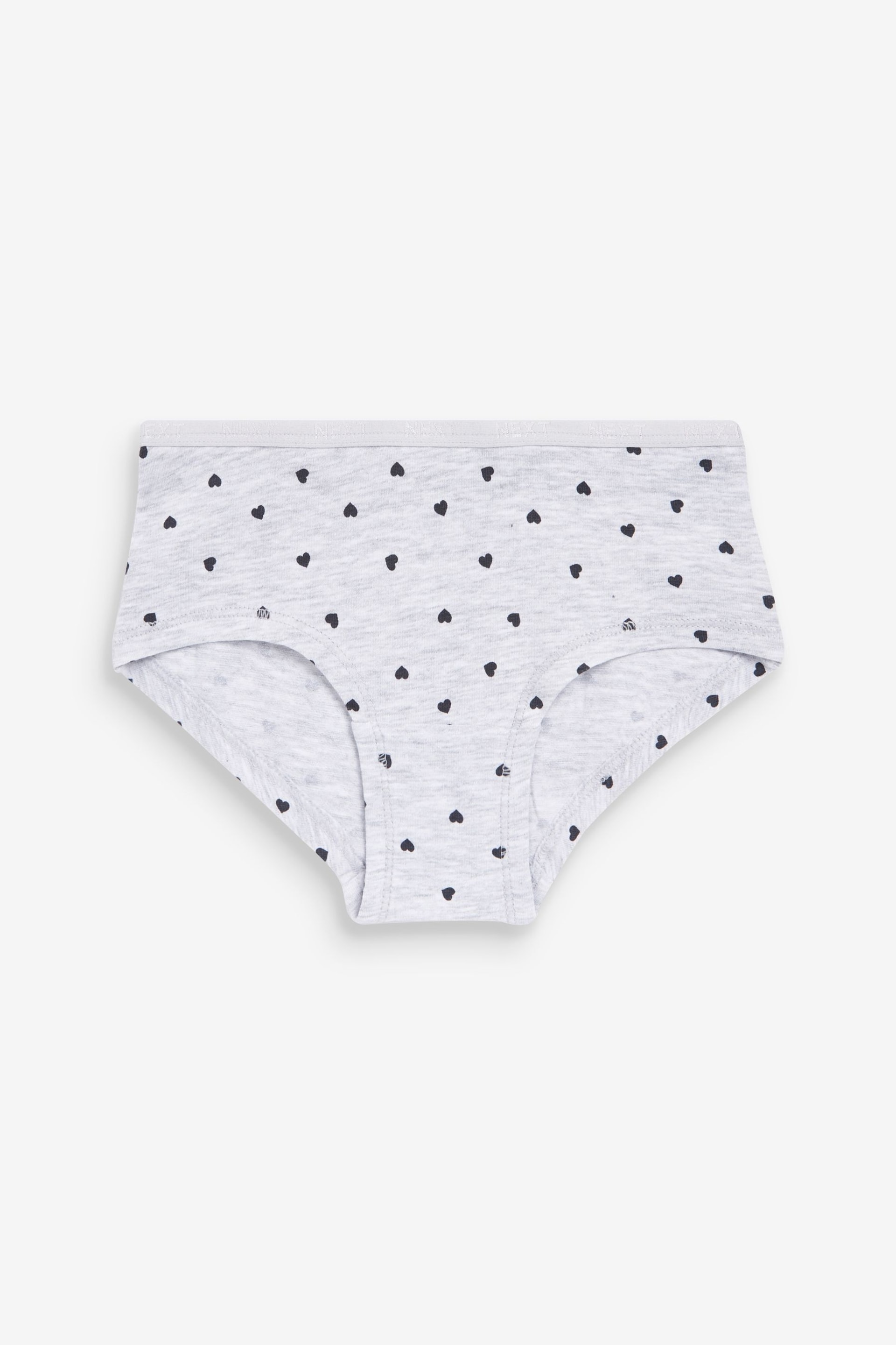 Grey Hearts Hipster Briefs 5 Pack (2-16yrs) - Image 3 of 8