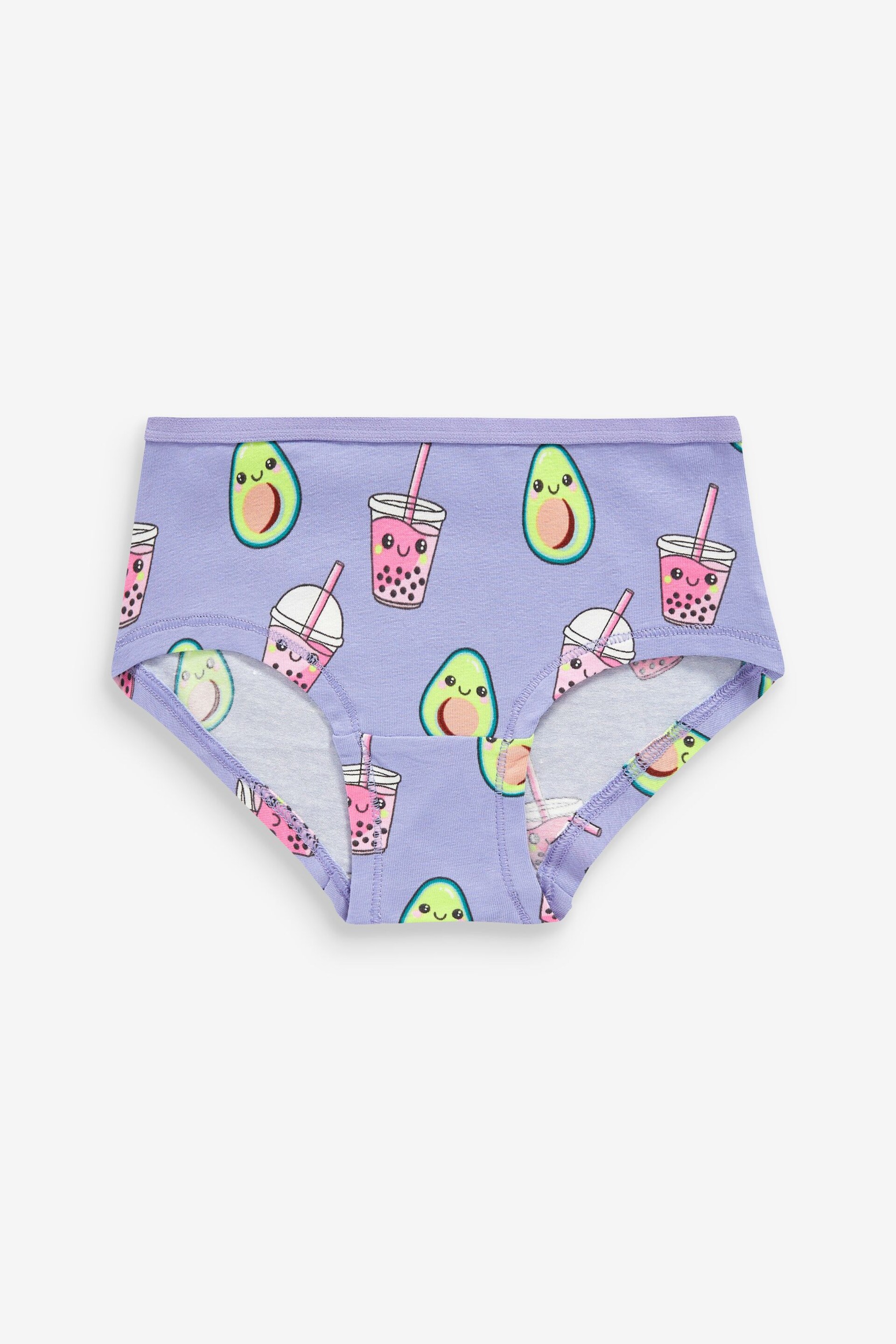 Pink/Grey Avocado Hipster Briefs 5 Pack (2-16yrs) - Image 2 of 8