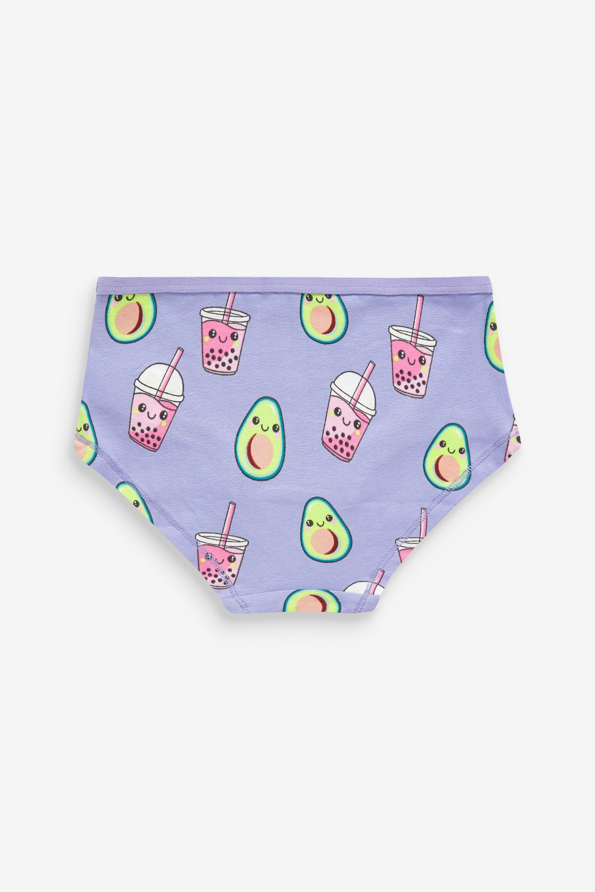 Pink/Grey Avocado Hipster Briefs 5 Pack (2-16yrs) - Image 3 of 8