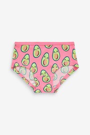 Pink/Grey Avocado Hipster Briefs 5 Pack (2-16yrs) - Image 5 of 8