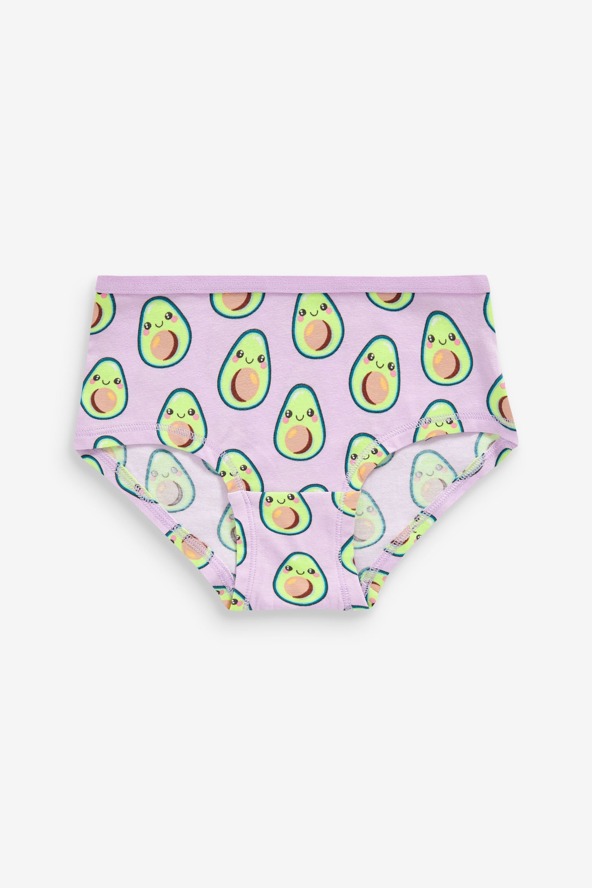 Pink/Grey Avocado Hipster Briefs 5 Pack (2-16yrs) - Image 6 of 8