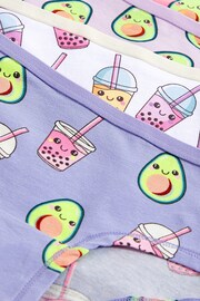Pink/Grey Avocado Hipster Briefs 5 Pack (2-16yrs) - Image 8 of 8