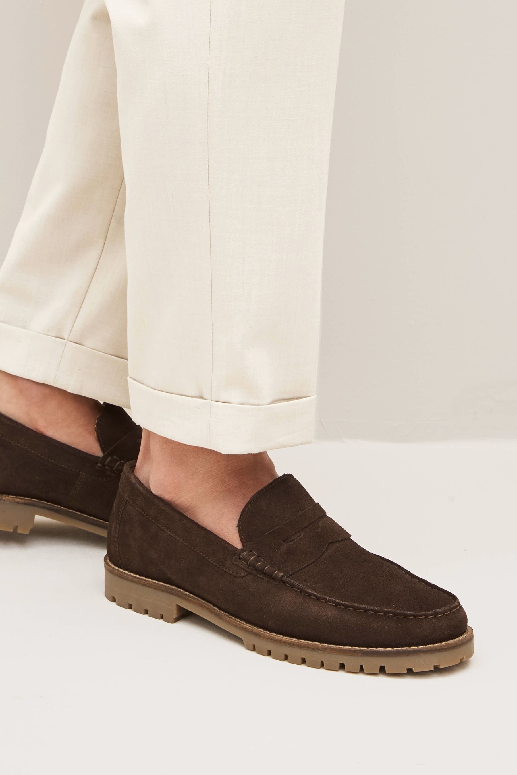 Mens chunky sole loafers on sale