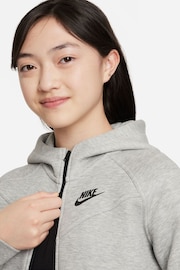 Nike Grey Tech Fleece Zip Through Hoodie - Image 4 of 7
