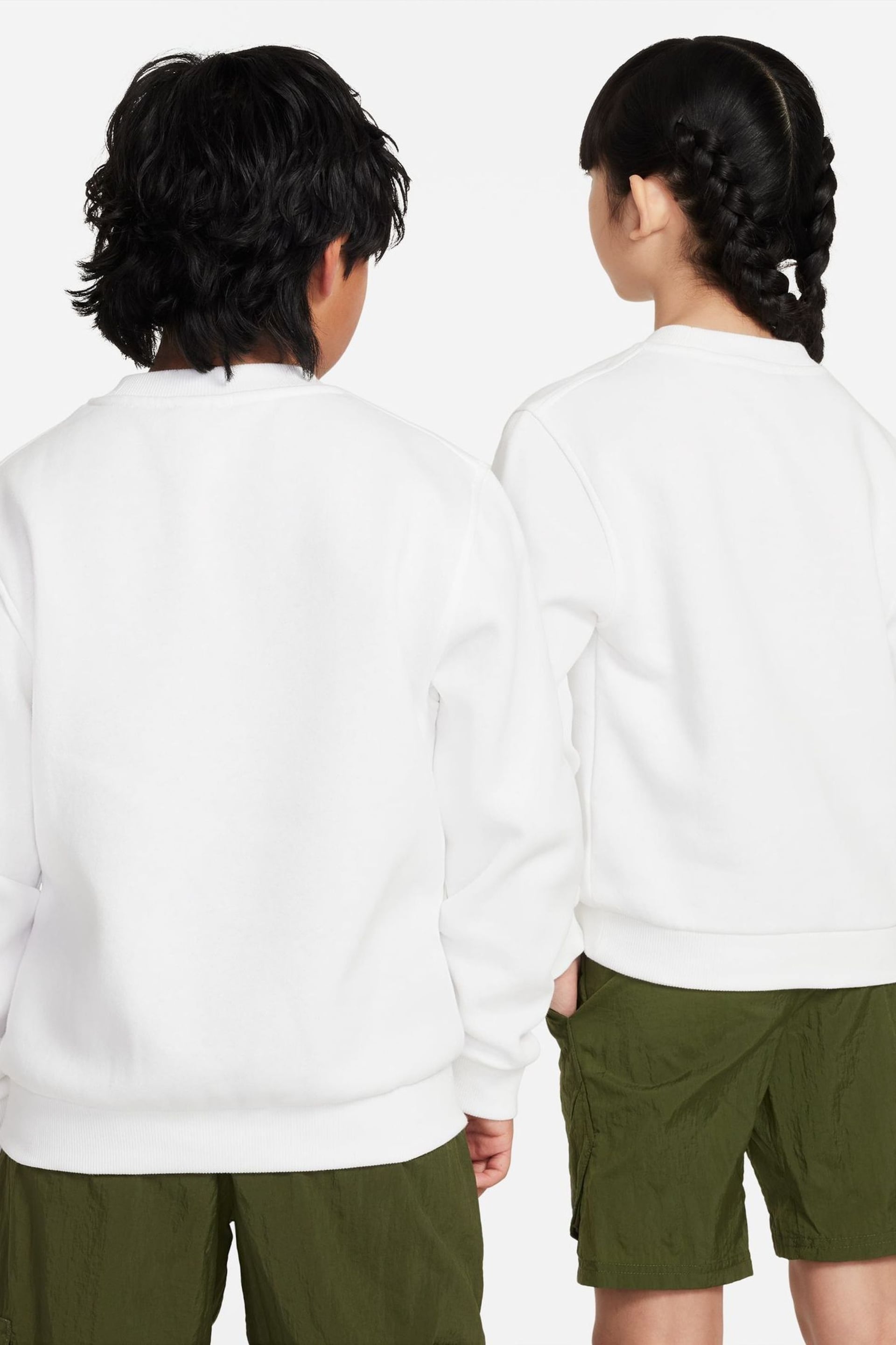 Nike White Club Fleece Sweatshirt - Image 5 of 7