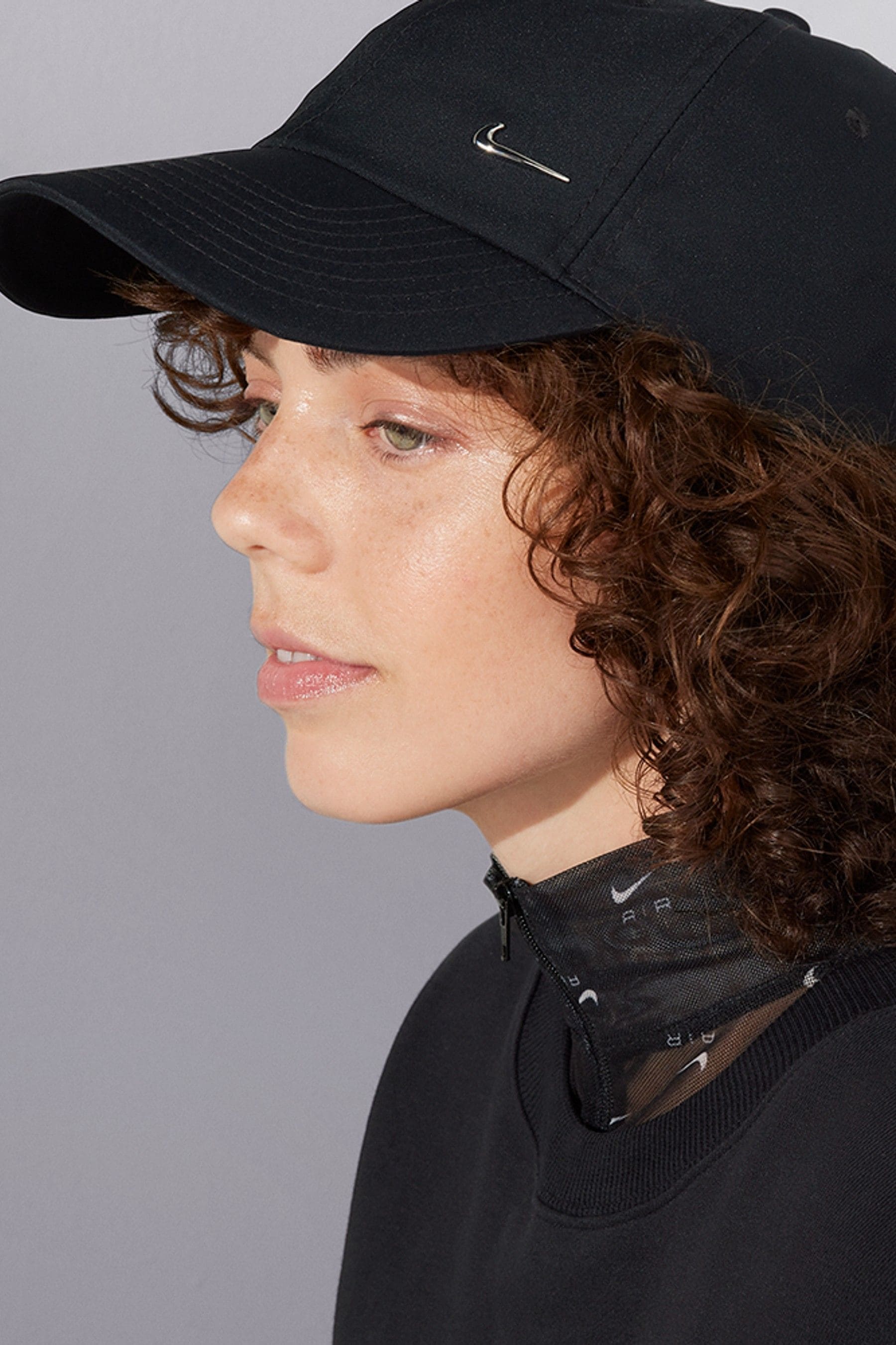 Nike metal swoosh cap black cheap