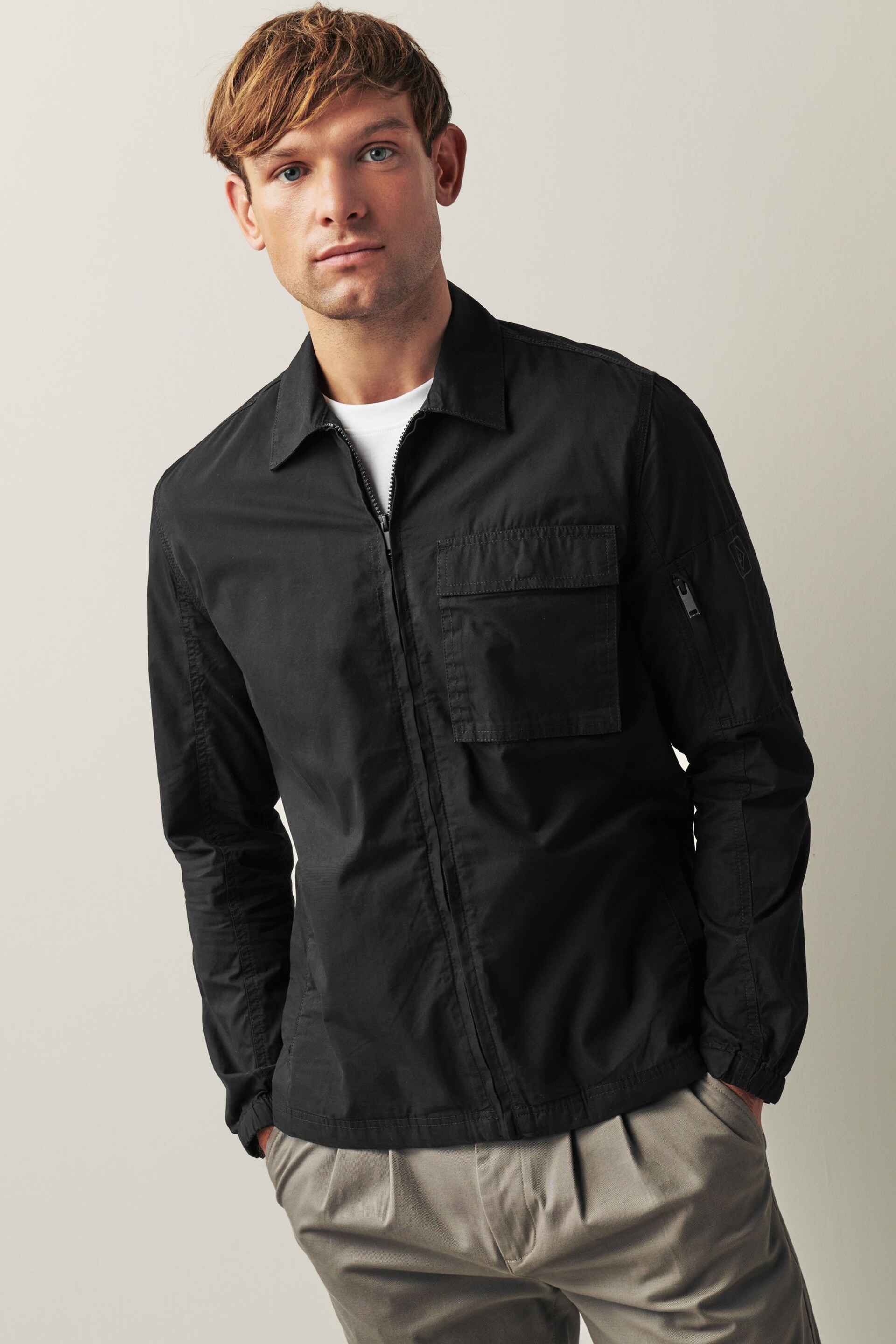 Black Zip Through Shacket - Image 3 of 12