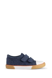 Start Rite Blue Sandcastle Denim Canvas Washable Riptape Trainers - Image 1 of 5