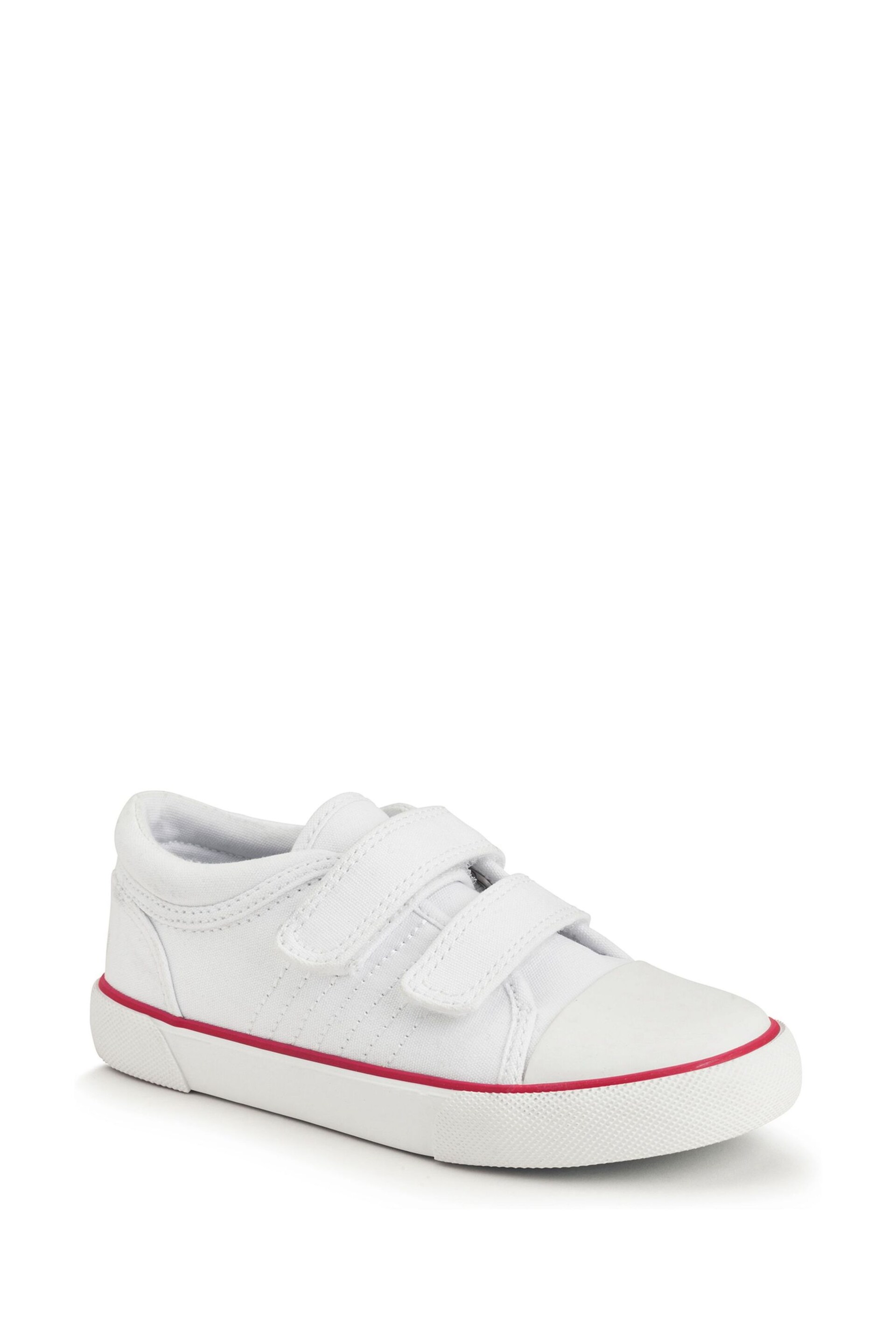 Start-Rite Sandcastle White Canvas Washable White Trainers - Image 3 of 6