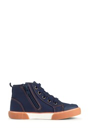 Start Rite Arcade Blue Canvas High-top Zip Up Trainers - Image 1 of 6