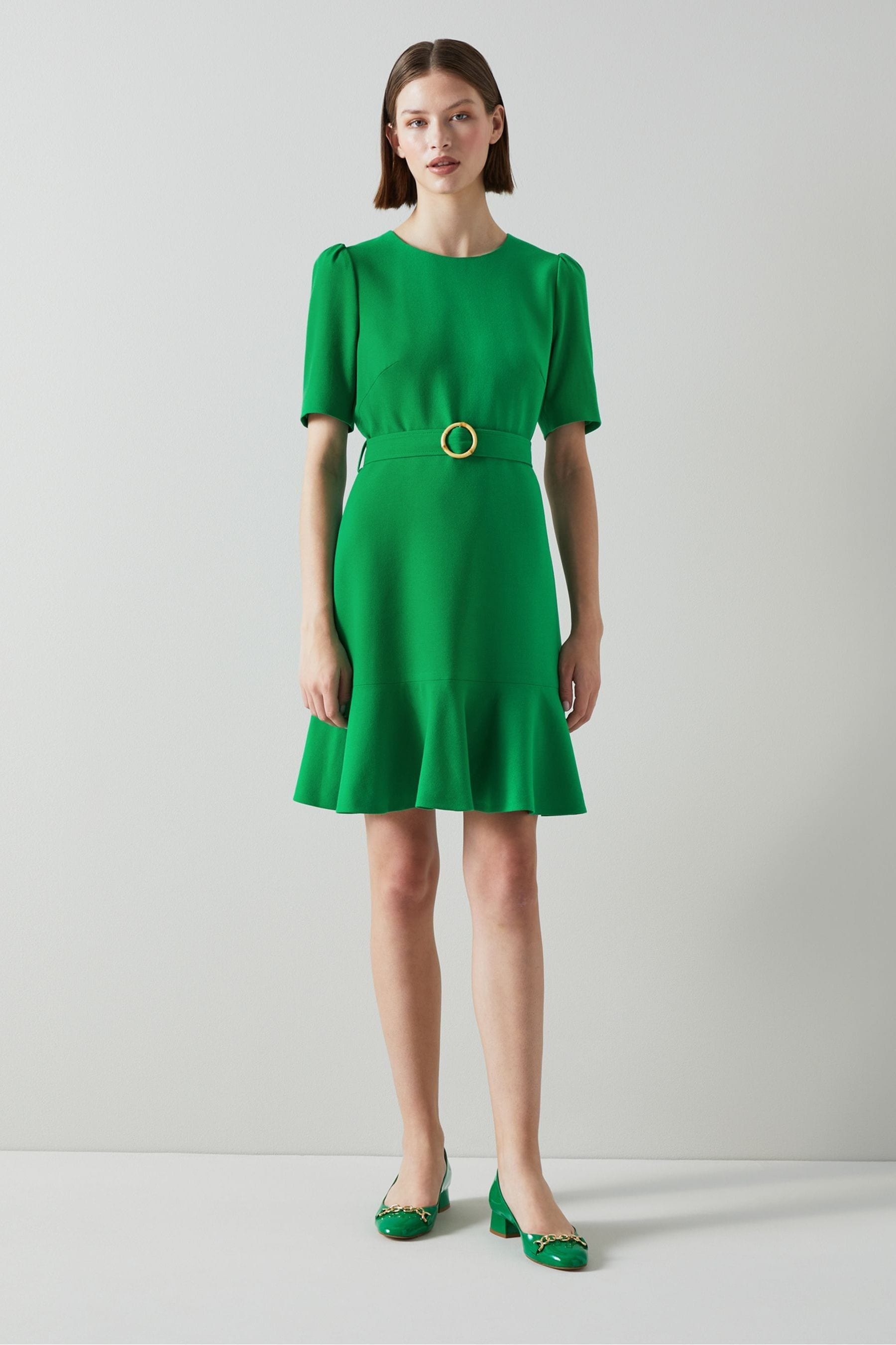 Buy LK Bennett Green Eliza Recycled Crepe Dress from Next Luxembourg