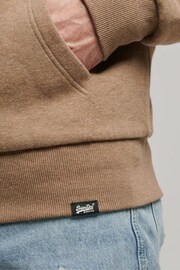 Superdry Brown Essential Borg Lined Zip Hoodie - Image 6 of 8