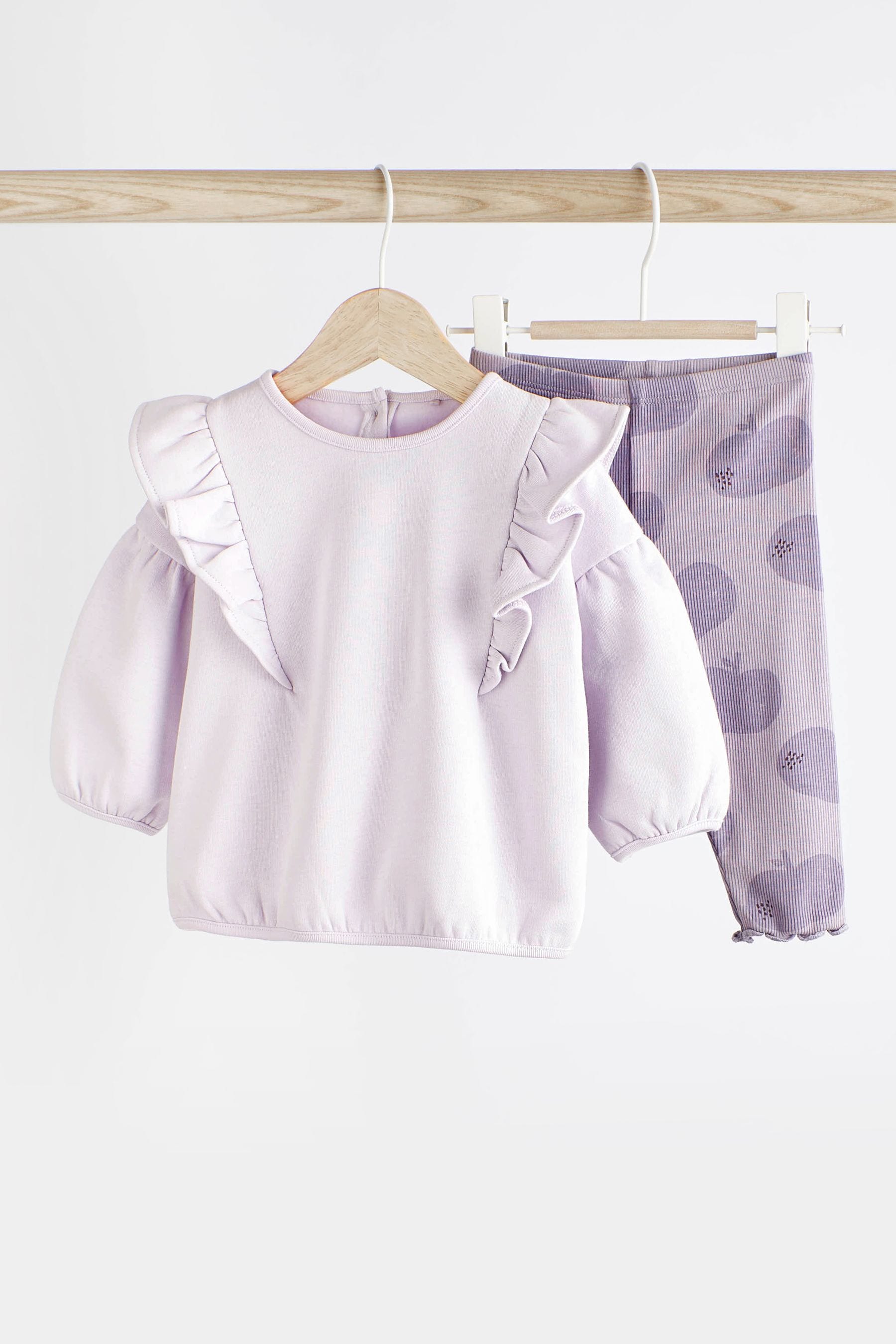 Buy Lilac Purple 2 Piece Baby Sweater and Leggings Set from Next Lithuania