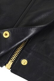 Radley London Baylis Black Leather Bomber Jacket - Image 6 of 6