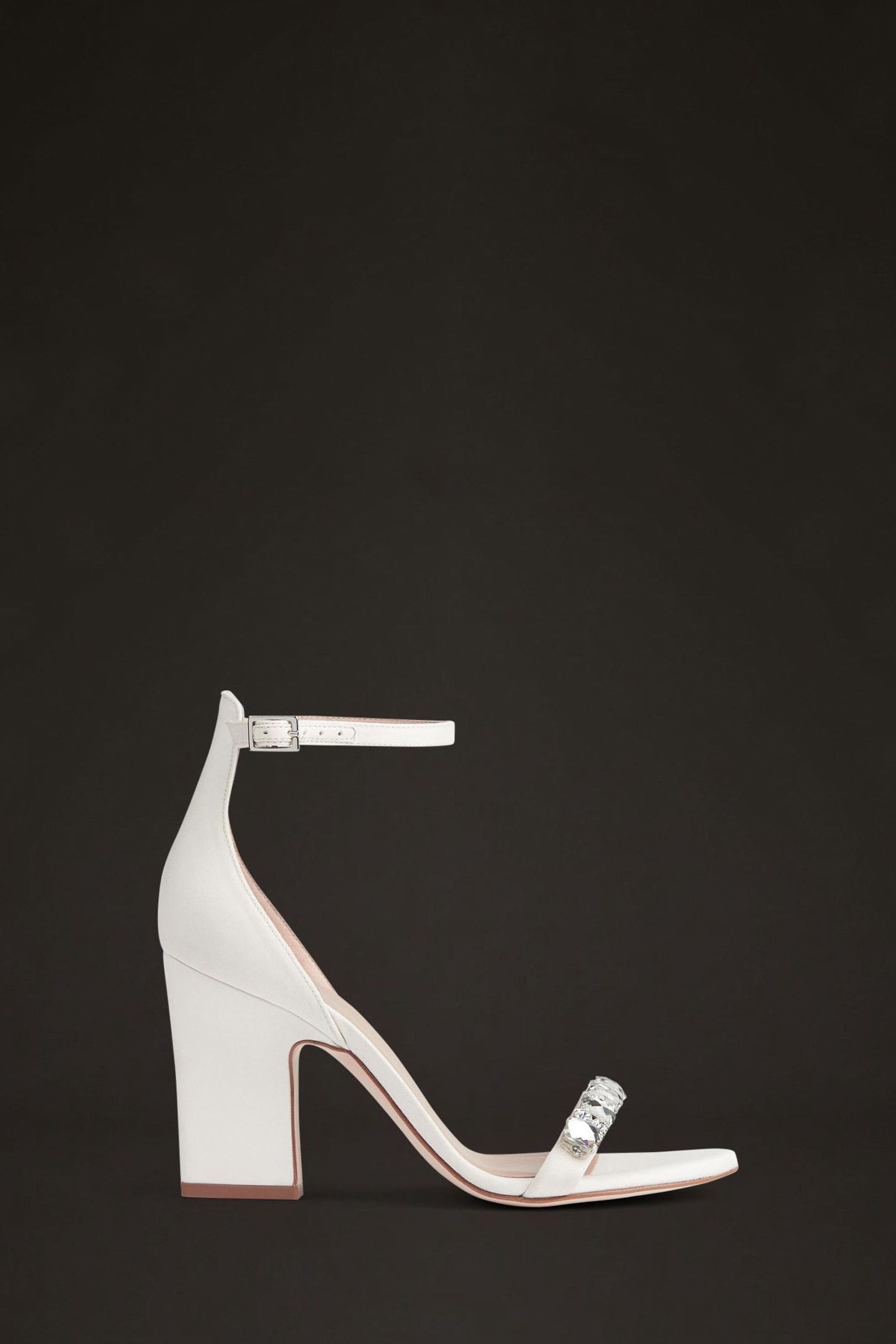 White jewelled heels outlet