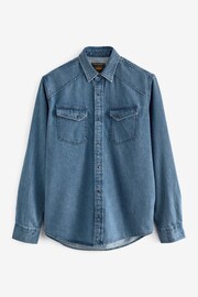 Blue Denim Twin Pocket Long Sleeve Shirt - Image 6 of 8