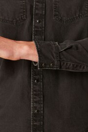 Black Denim Twin Pocket Long Sleeve Shirt - Image 6 of 9